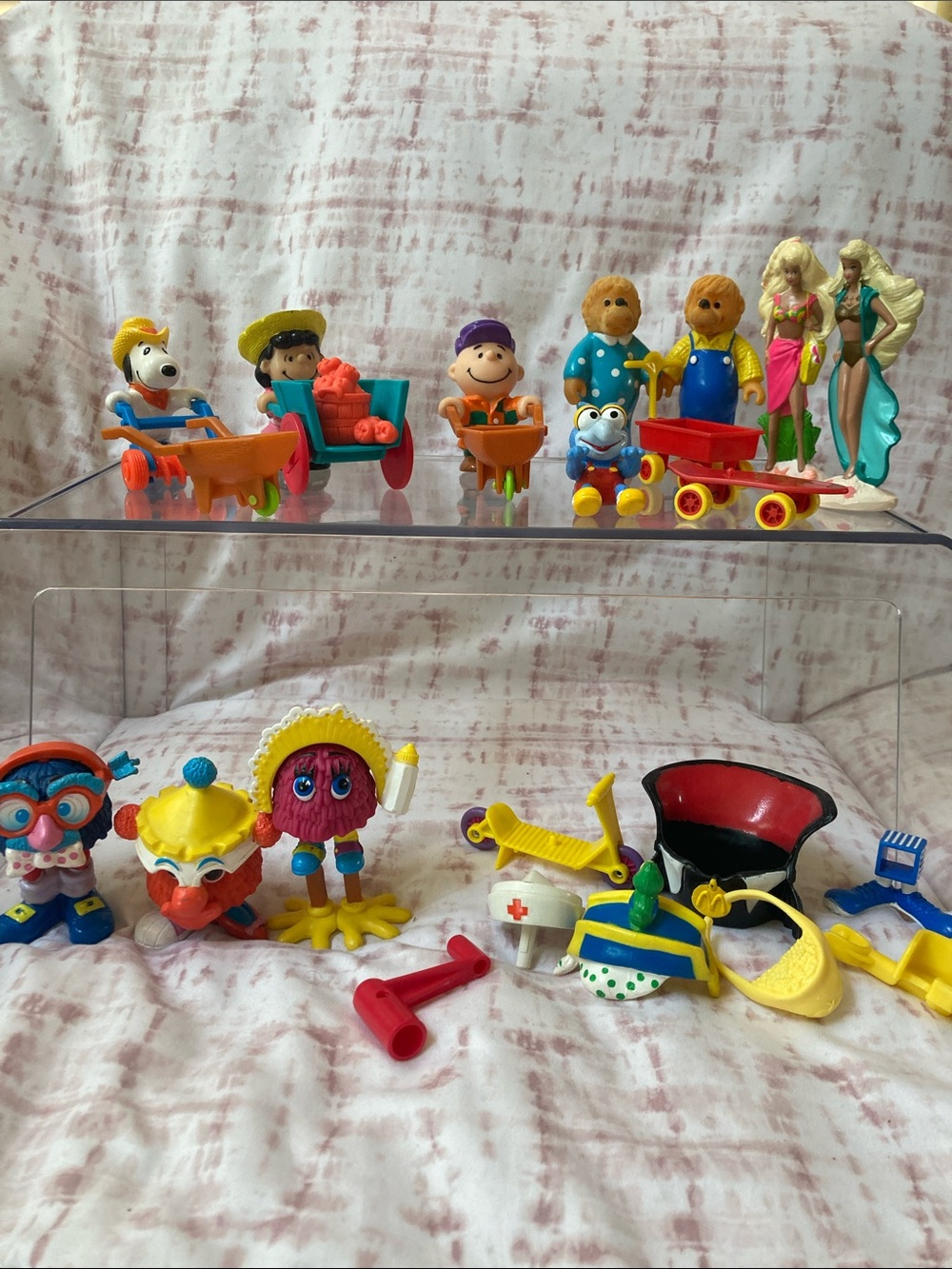 Vintage 1990 McDonalds Happy Meal Toys and accessories.